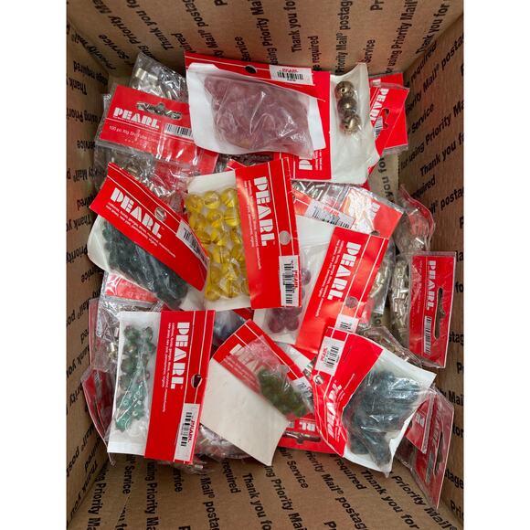 Bulk 5 Lbs Jewelry Making Supplies Beads Findings Clasps Lot #7 - Picture 1 of 6